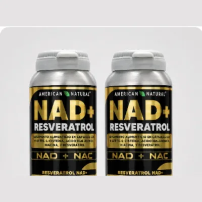 NAD+ con Resveratrol y Ácido Hialurónico (60 cápsulas)